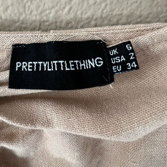 PrettyLittleThing Tan Crop Top and Skirt Set - Picture 9 of 13